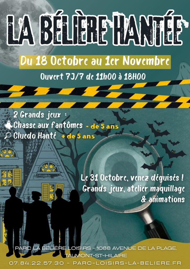 Halloween événement talmont saint hilaire vendée les sables d'olonne la roche sur yon famille enfant animations toussaint